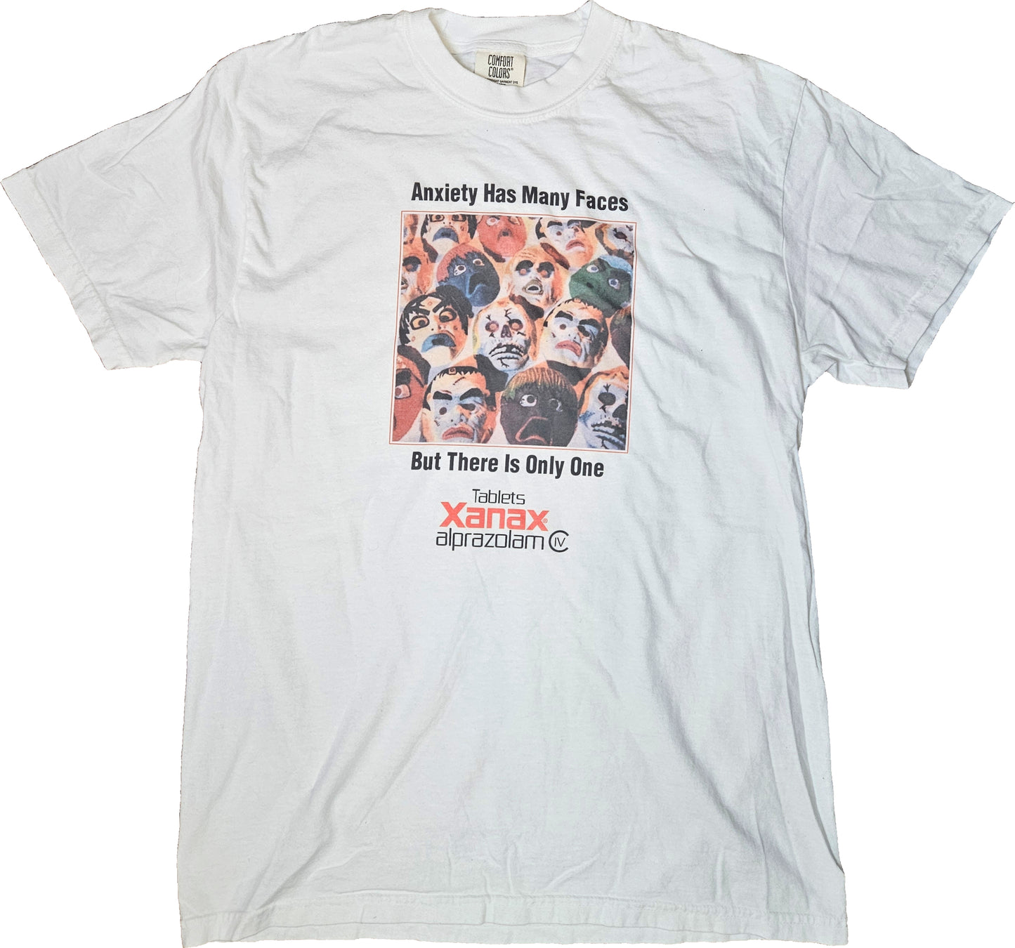 Anxiety Has Many Faces But There Is Only One Xanax Short Sleeve T-Shirt