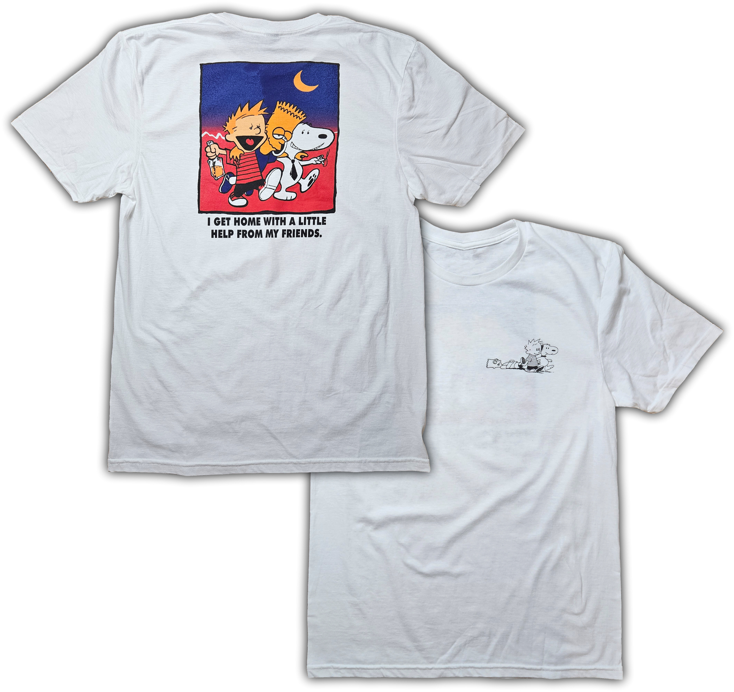 I Get Home With A Little Help From My Friends Short Sleeve T-Shirt
