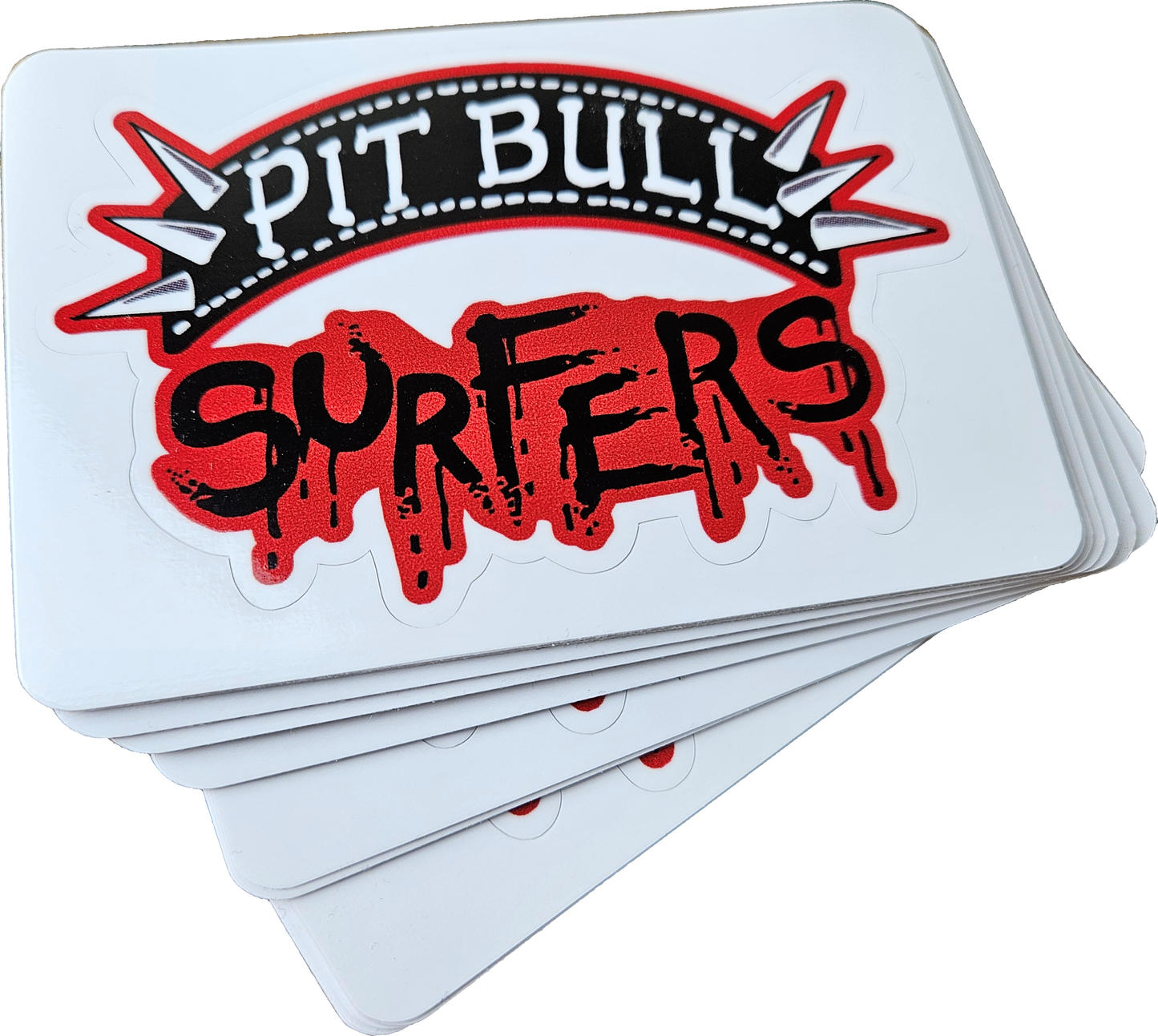 Pit Bull Surfers Vinyl Sticker