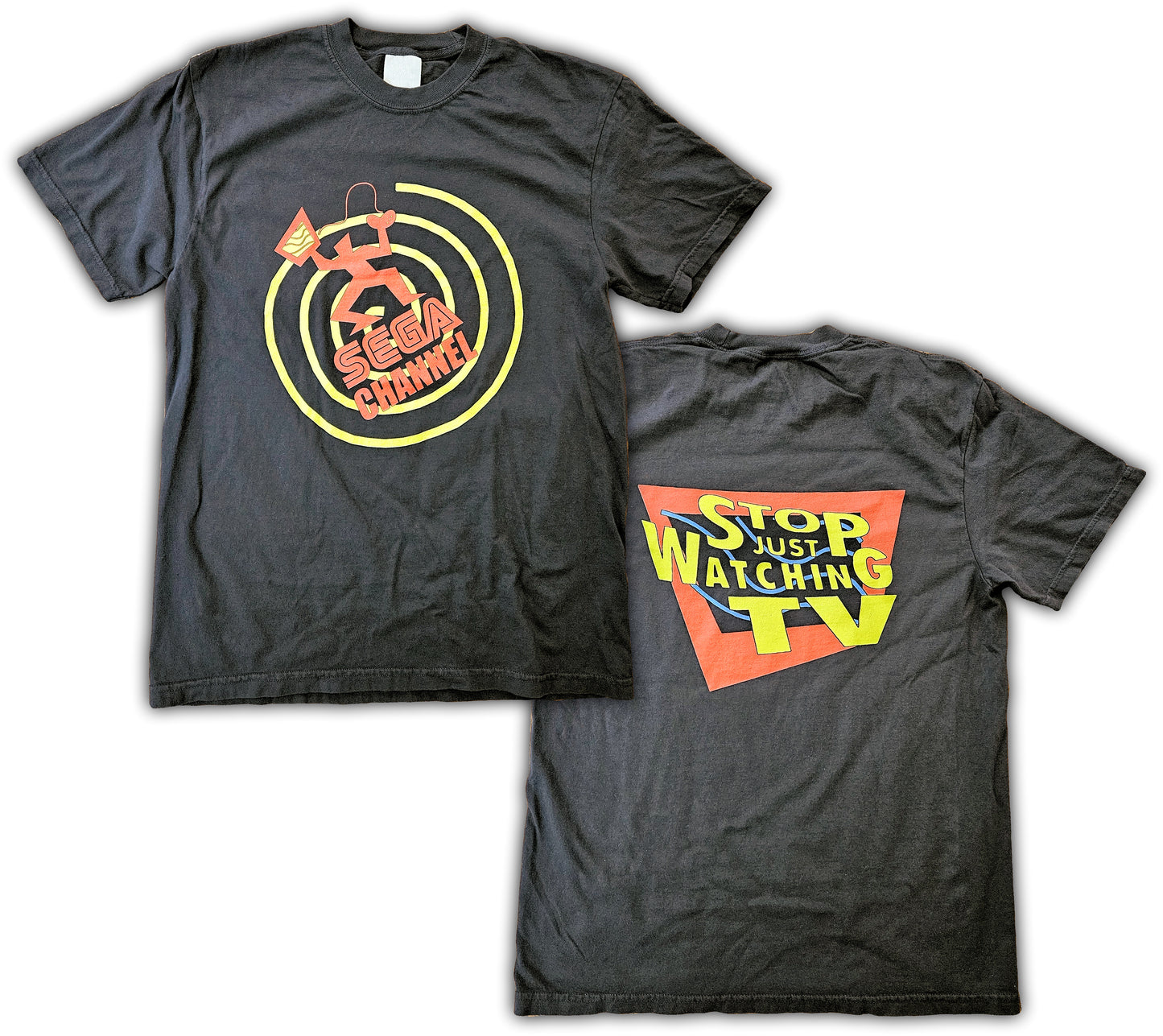 Sega Channel Stop Just Watching TV Short Sleeve T-Shirt
